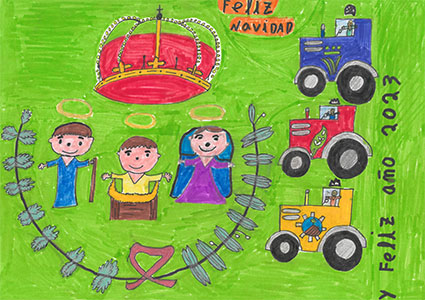 Ganadores del concurso de tarjetas navideñas del Colegio de Agrónomos