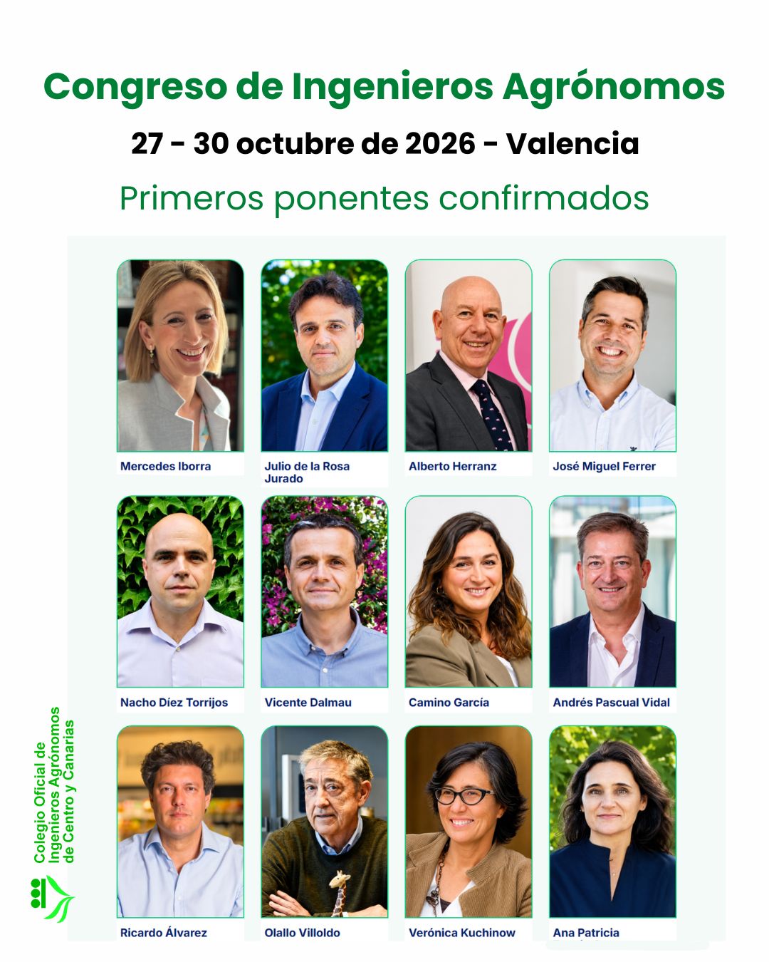 El Congreso Nacional de Ingenieros Agrónomos presenta a los primeros ponentes de sus 12 vectores temáticos