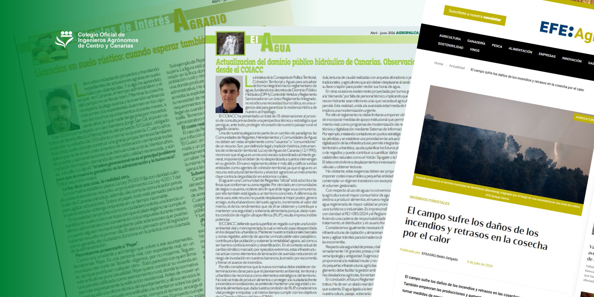 Los ingenieros agrónomos del Colegio ganan presencia en los medios de comunicación