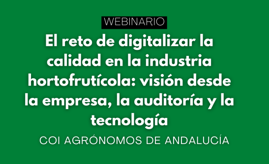 Webinar gratuito: Digitalización de la calidad en la industria hortofrutícola