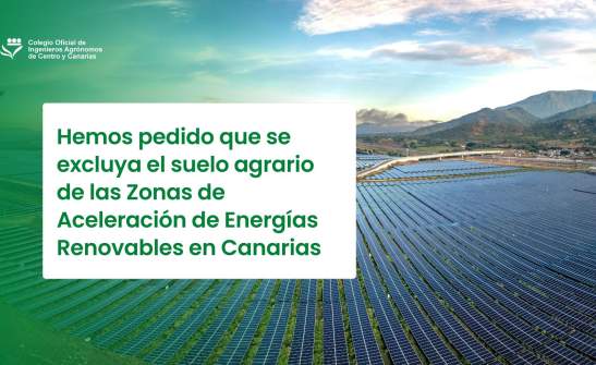 Hemos pedido que se excluya el suelo agrario de las Zonas de Aceleración de Energías Renovables en Canarias