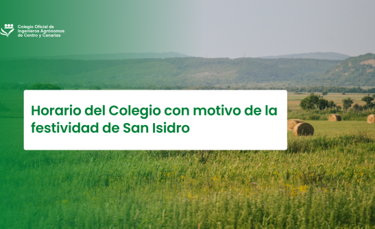 Horario del Colegio con motivo de la festividad de San Isidro