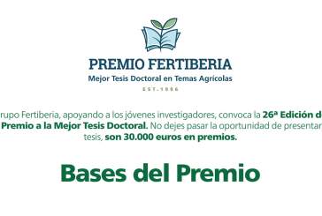  XXVI "Premio Fertiberia a la Mejor Tesis Doctoral en Temas Agrícolas” de Fertiberia