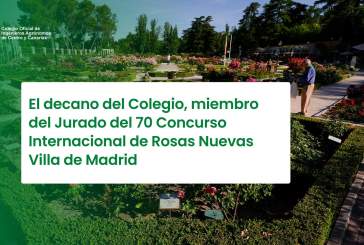 El decano del Colegio, miembro del Jurado del 70 Concurso Internacional de Rosas Nuevas Villa de Madrid