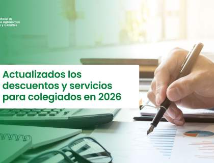 Actualizados los descuentos y servicios para colegiados en 2026
