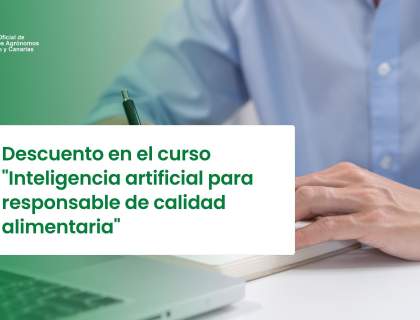 Descuento en el curso "Inteligencia artificial para responsable de calidad alimentaria"