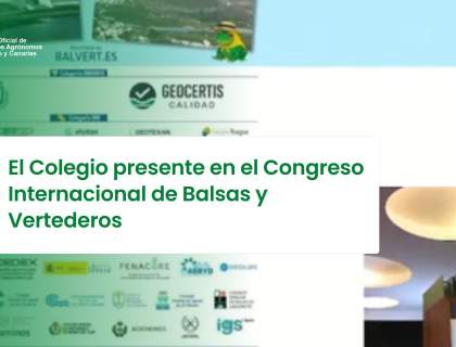 El Colegio presente en el Congreso Internacional de Balsas y Vertederos