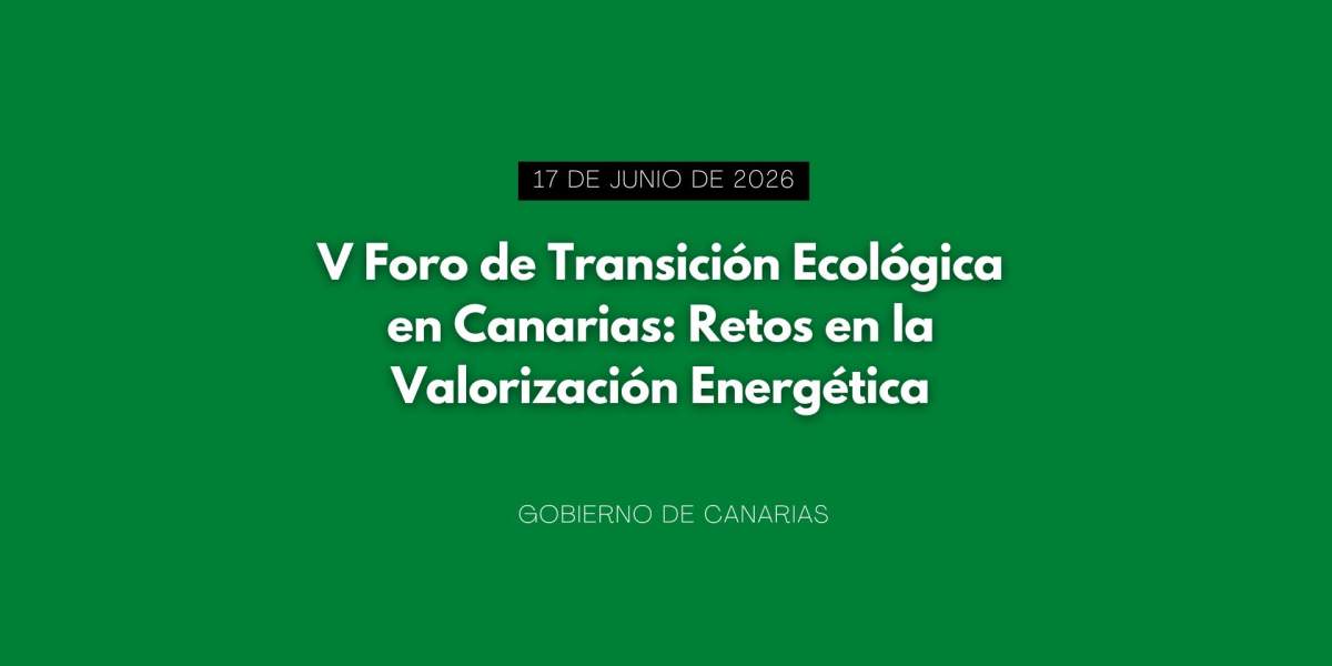 V Foro de Transición Ecológica en Canarias: Retos en la Valorización Energética
